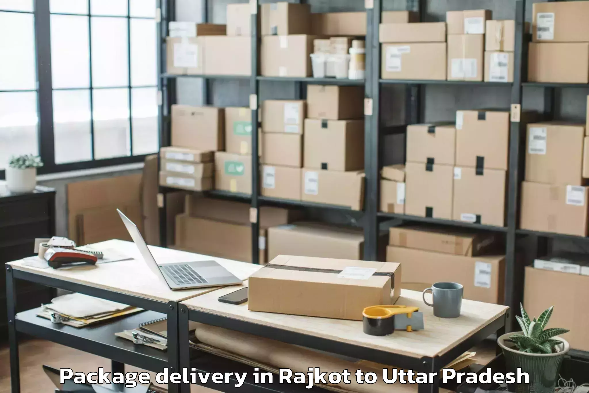 Trusted Rajkot to Bansgaon Package Delivery